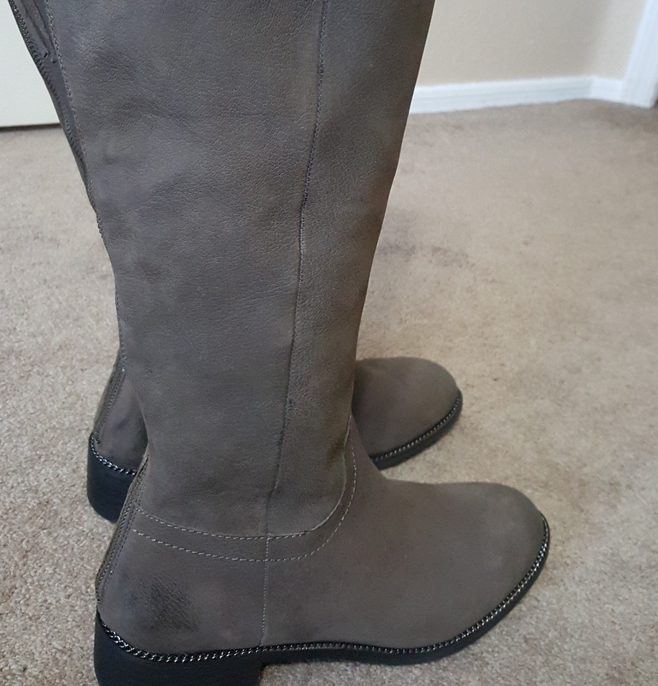 Franco Sarto Gray Wide Calf Boots - size 11